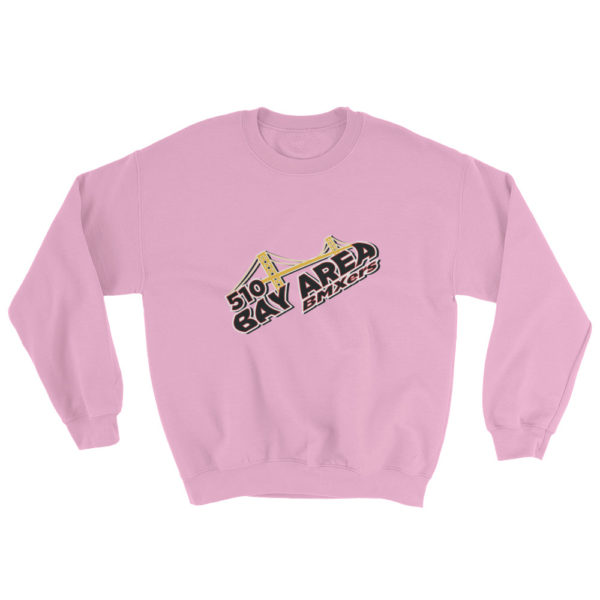 bay area bmxer logo sweatshirt light pink