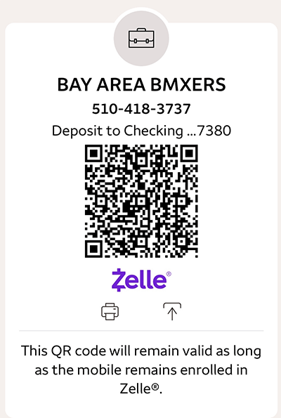 bay area bmxers zelle payment
